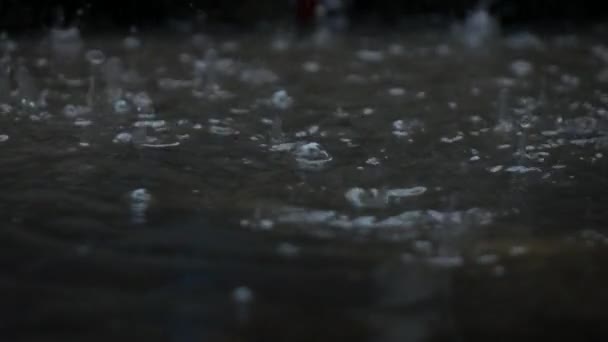 Regen Valt Val Slow Motion — Stockvideo