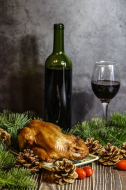 Christmas yemek ve şarap