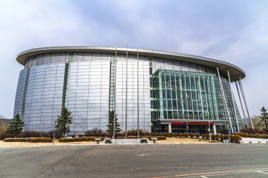 Çin 'in Jilin Eyaleti Doğal Müzesi' nin mimari manzarası.