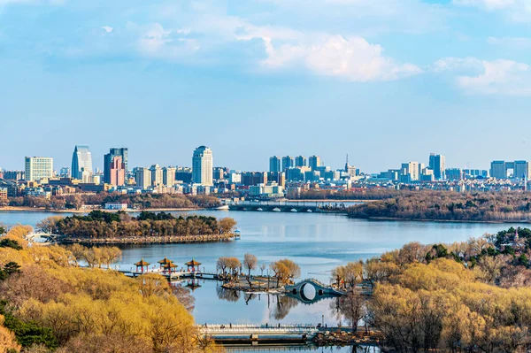 Landschap Van Changchun South Lake Park Het Vroege Voorjaar China — Stockfoto