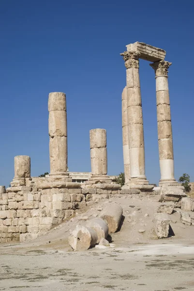 Tempel van Hercules, Amman Citadel, Jordanië — Stockfoto