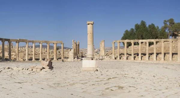 Forum Romanum, Jerash, Jordan — Zdjęcie stockowe