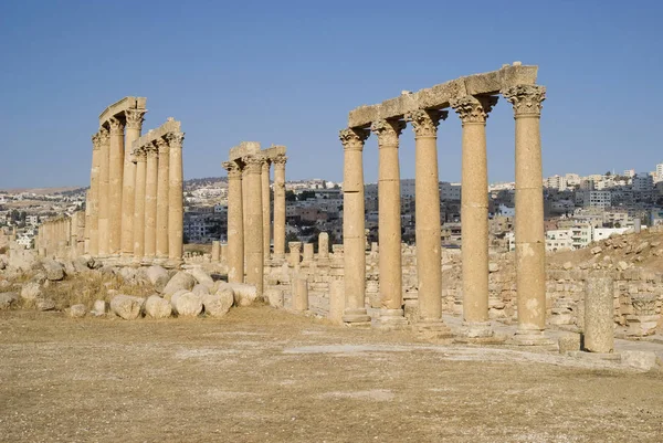 Ruines ville de Jerash en Jordanie — Photo