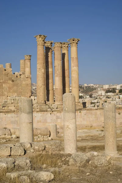 Ruiny miasta Jerash w Jordanii — Zdjęcie stockowe