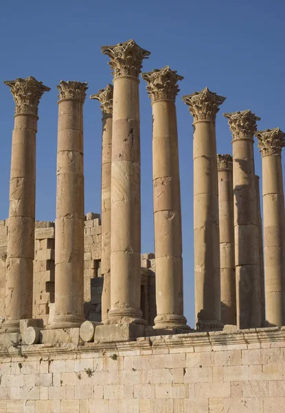 Stad van de ruïnes van Jerash in Jordanië — Stockfoto