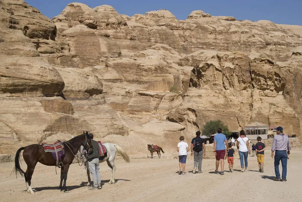 Entrée de l'ancienne ville nabatéenne de Petra, Jordanie — Photo