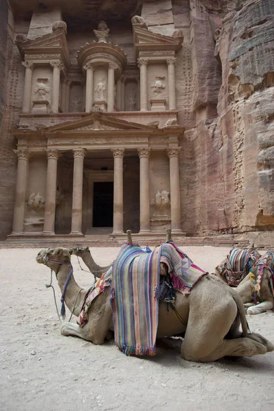 Den treasury (al-khazneh), petra, Jordanien — Stockfoto