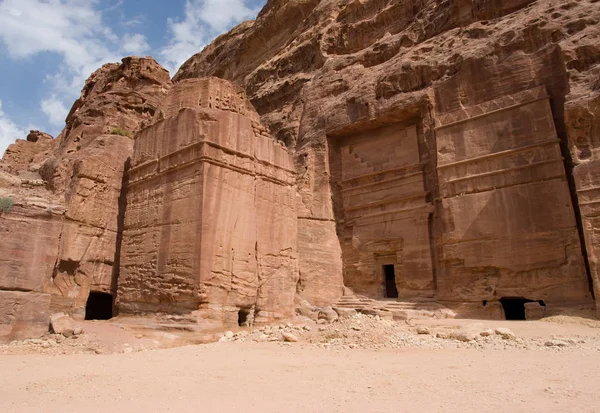 Sítio arqueológico de Petra, Jordânia — Fotografia de Stock