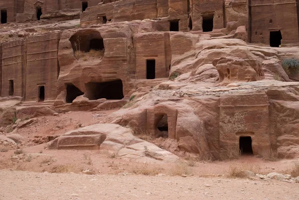 Sítio arqueológico de Petra, Jordânia — Fotografia de Stock