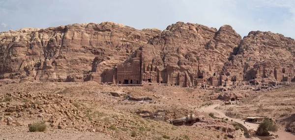 Vista dos Túmulos Reais em Petra — Fotografia de Stock