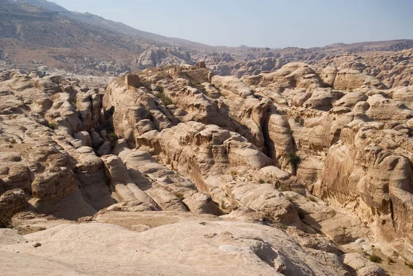 Montañas desiertas en Petra, Jordania — Foto de Stock