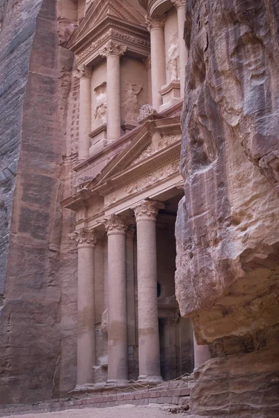El Tesoro (Al Khazneh), Petra, Jordania — Foto de Stock