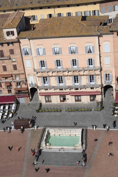 Siena, Italia. Campo Square vista superior —  Fotos de Stock