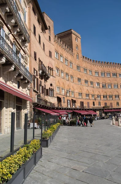 Siena, Italien. Torget Campo — Stockfoto