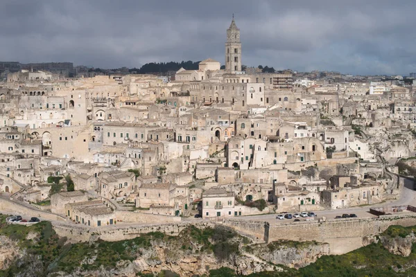 Matera, Włochy. Panoramiczny widok — Zdjęcie stockowe