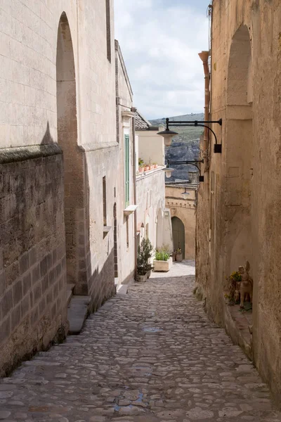 Ulica w mieście Matera — Zdjęcie stockowe