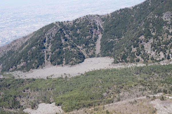 Italy, Mount Vesuvius, Lava flow heading for Naples — Stock Photo, Image