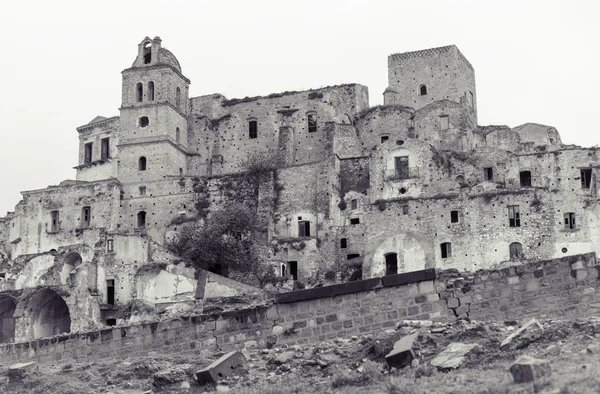 Ruínas de Craco, região de Basilicata, Itália — Fotografia de Stock