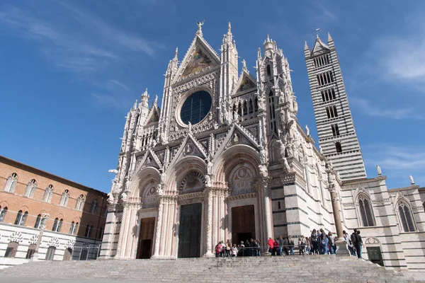 Catedral y Torre de Siena — Foto de Stock