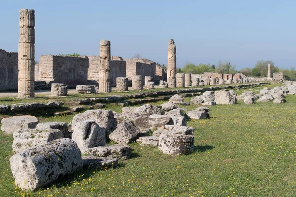 Paestum Sítio arqueológico, Itália — Fotografia de Stock