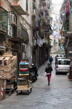 Sokak şehir Napoli, İtalya