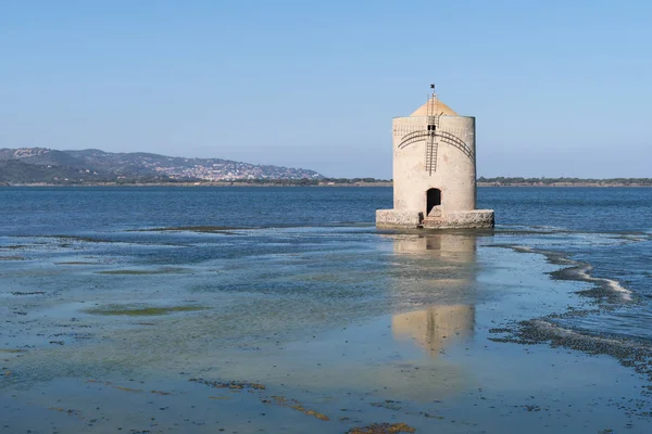 The windmill on the lagoon of Orbetello, Tuscany, Italy — Stock Photo, Image