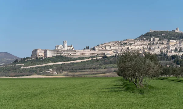 Itália, Panorama de Assis — Fotografia de Stock