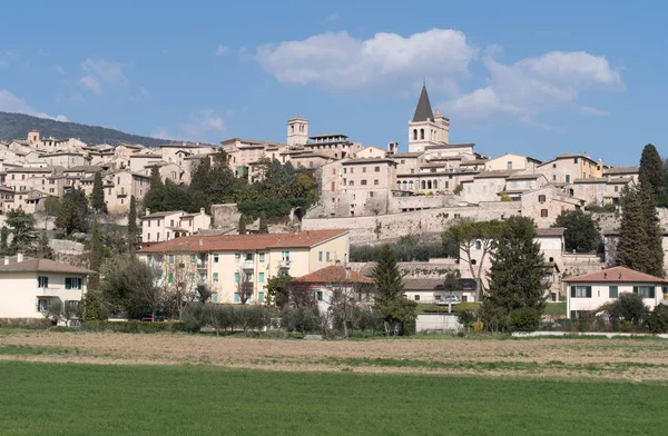 Panorama van Spello, Italië — Stockfoto