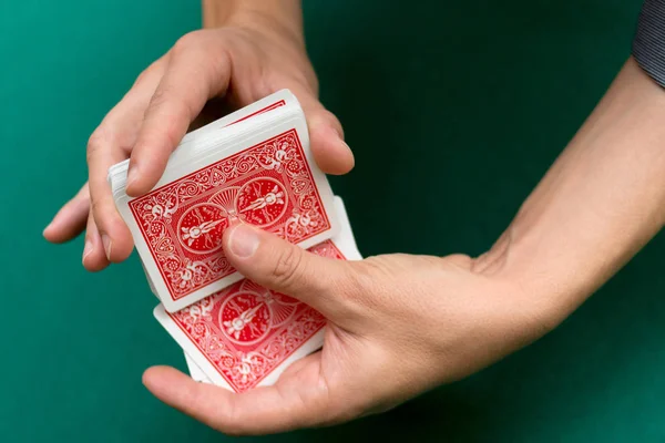 Jogando cartas, close-up — Fotografia de Stock