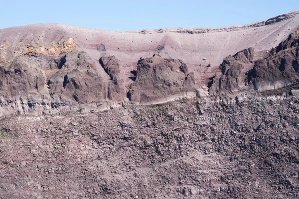 Vista de la pared del cráter del Vesubio — Foto de Stock