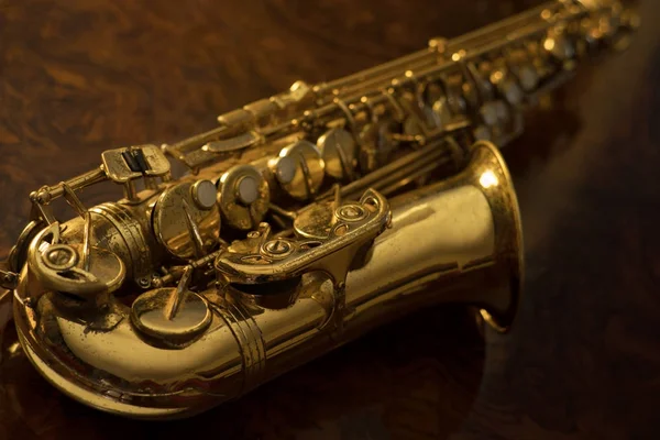 Zbliżenie na saksofon vintage — Zdjęcie stockowe