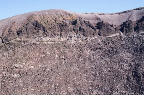 Vista da parede da cratera de Vesúvio — Fotografia de Stock