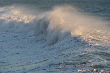 Sahilde kırma dalgalar