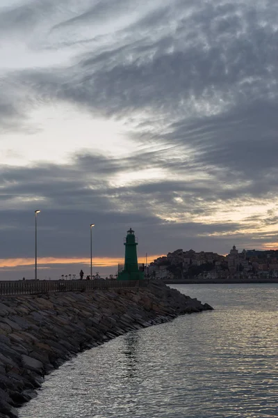 Faro di Pier, Imperia, Italia — Foto Stock