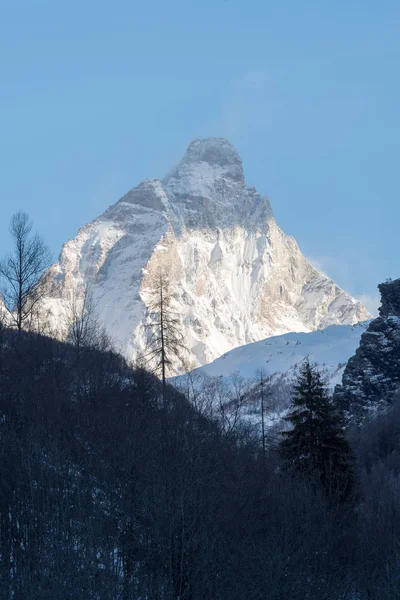 Das matterhorn aus breuil-cervinia, italien — Stockfoto