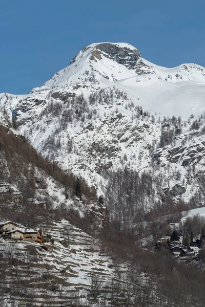 Italien, Cervinia, snedækkede bjerge - Stock-foto