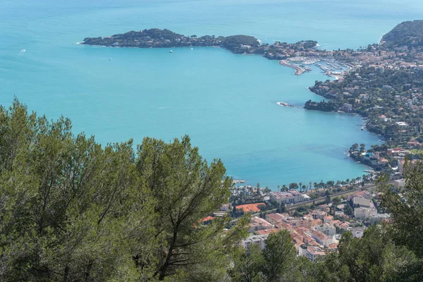 Franse Riviera. Cape Ferrat bekeken van het Plateau Saint-Michel — Stockfoto