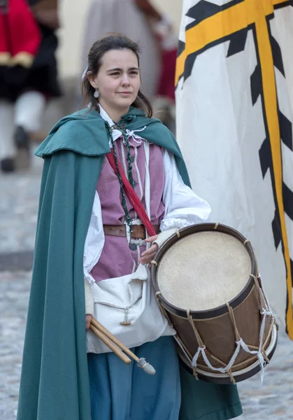 Participante de la fiesta de disfraces medieval — Foto de Stock