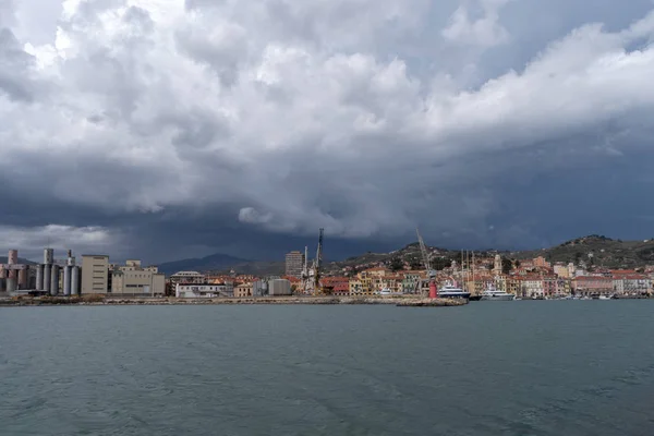 Der Antike Hafen Imperia Oneglia Italien — Stockfoto