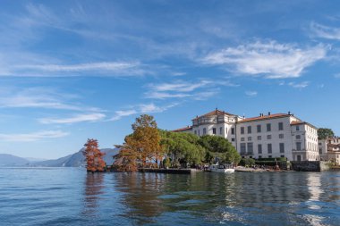 Bella adasındaki Borromeo Sarayı, Maggiore Gölü, İtalya