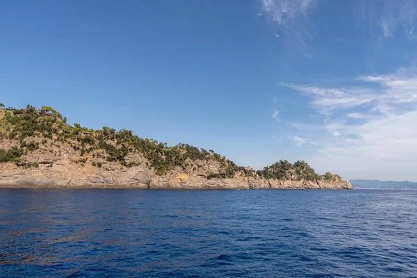 Riviera italiana, Costa rocosa del golfo de Tigullio — Foto de Stock