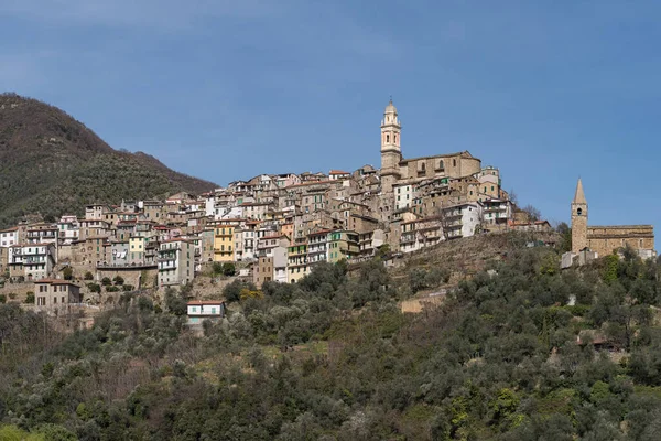 Montalto antiga aldeia, região da Ligúria, Itália — Fotografia de Stock