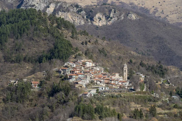 Andagna αρχαίο χωριό, Liguria περιοχή, Ιταλία — Φωτογραφία Αρχείου