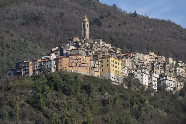 Castelvittorio Antik Köyü Imperia Ili Liguria Bölgesi Kuzey Batı Talya — Stok fotoğraf