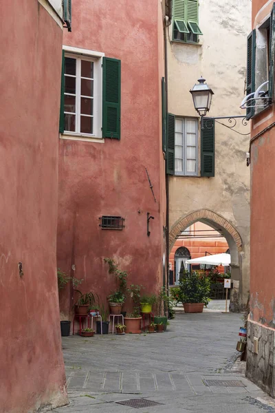 Středověká Vesnice Finalborgo Ligurie Itálie — Stock fotografie