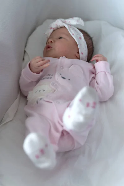 Bébé Fille Nouveau Née Seulement Jours Partir Naissance — Photo