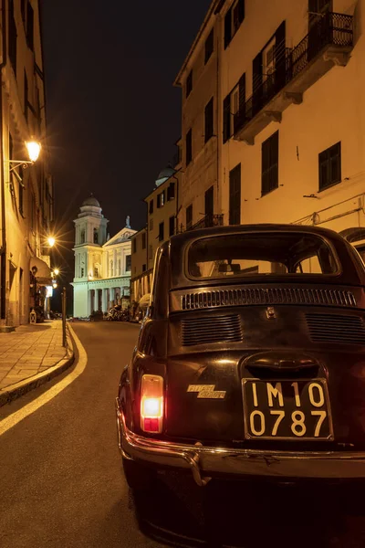 Imperia Febbraio 2020 Fiat 500 Classic Car Cruising Road Imperia — Foto Stock