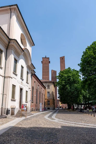 Pavia Italien Maj 2018 Visa Längs Gatan Gamla Stan Pavia — Stockfoto