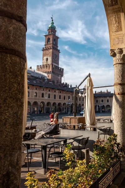 Vigevano Itálie Ledna 2020 Pohled Náměstí Ducale Starém Městě Vigevano — Stock fotografie