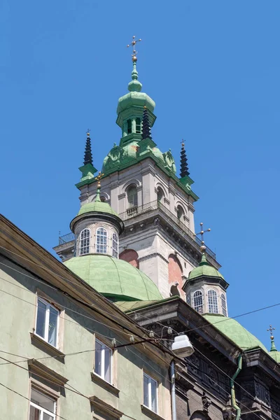 Korniakt Turm Kirche Mariä Himmelfahrt Lemberg Westukraine — Stockfoto